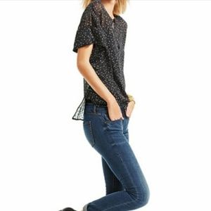 LIKE NEW!  CAbi Swiss Dot Blouse